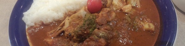 チキン + 野菜カレー (ルー大盛り, 辛さ 70 倍)