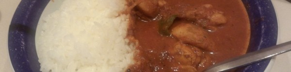 チキンカレー (ルー大盛り, 辛さ 50 倍)