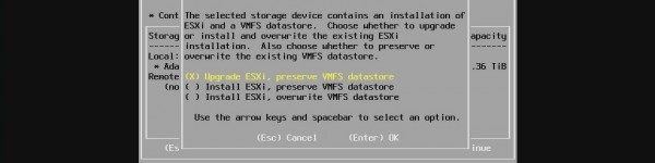 ESXi 5.1 - Install or Updrade (ESXi and VMFS Found)